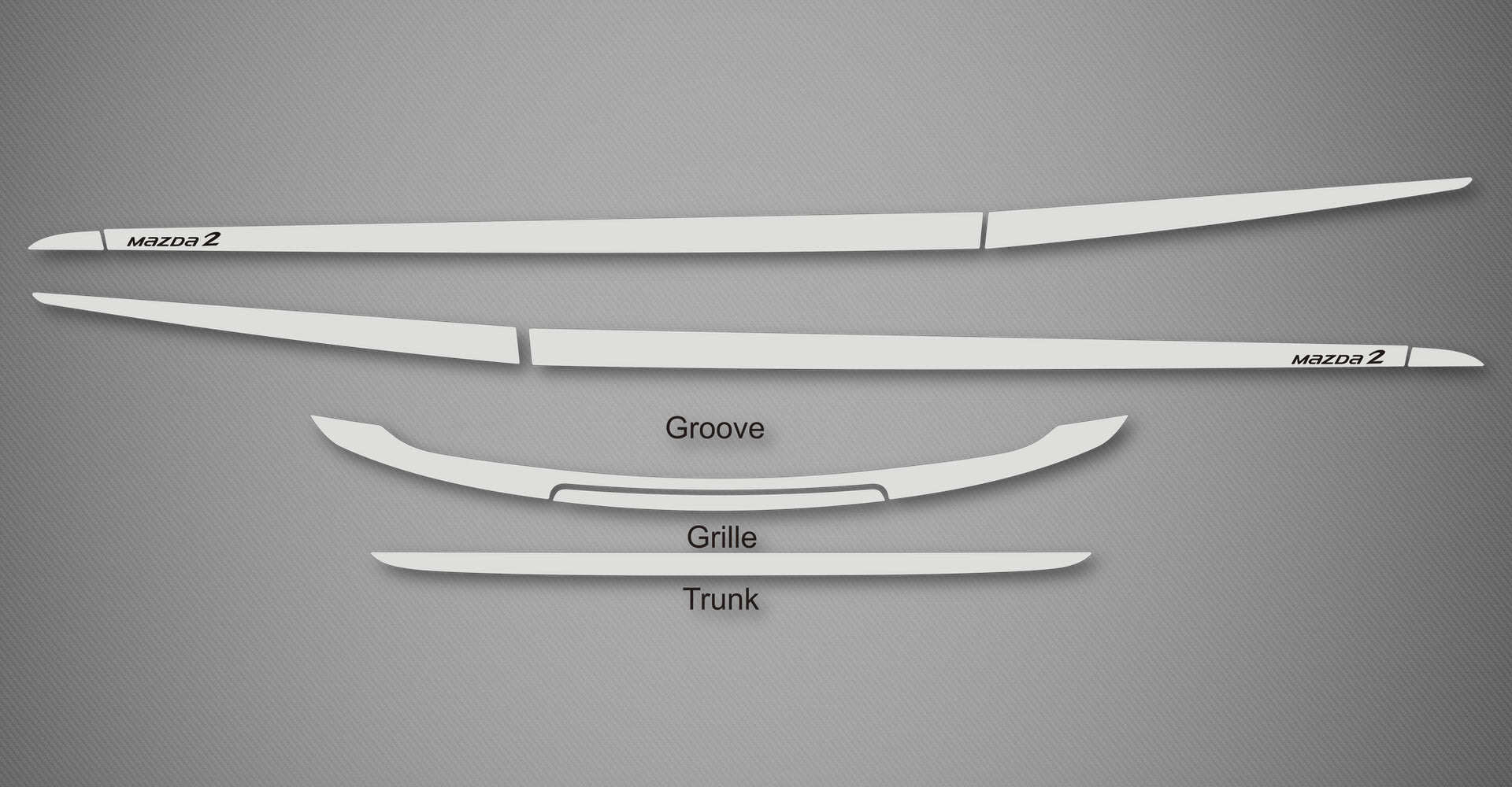 Groove Trim Kit for 2011-2015 Mazda 2 (Hatchback)