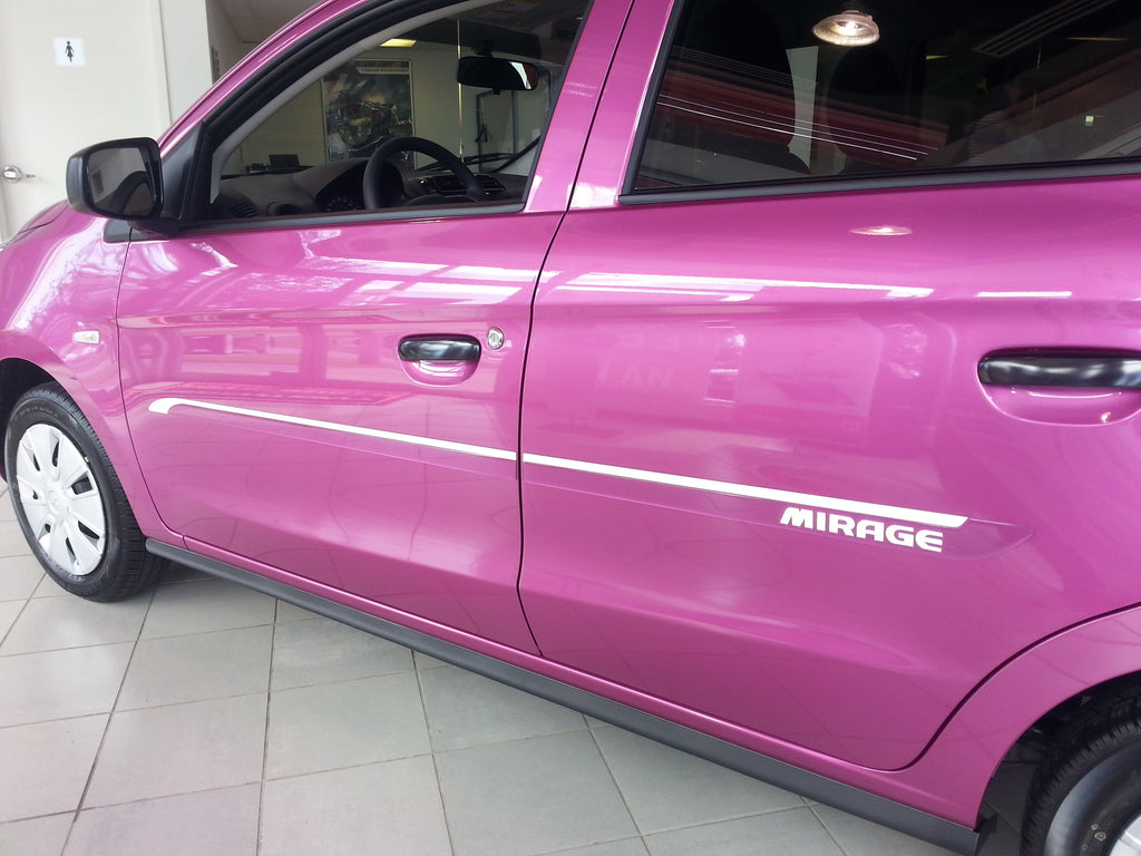 Venom B Body Side Moldings for 2014-2024 Mitsubishi Mirage (Hatchback) — 3