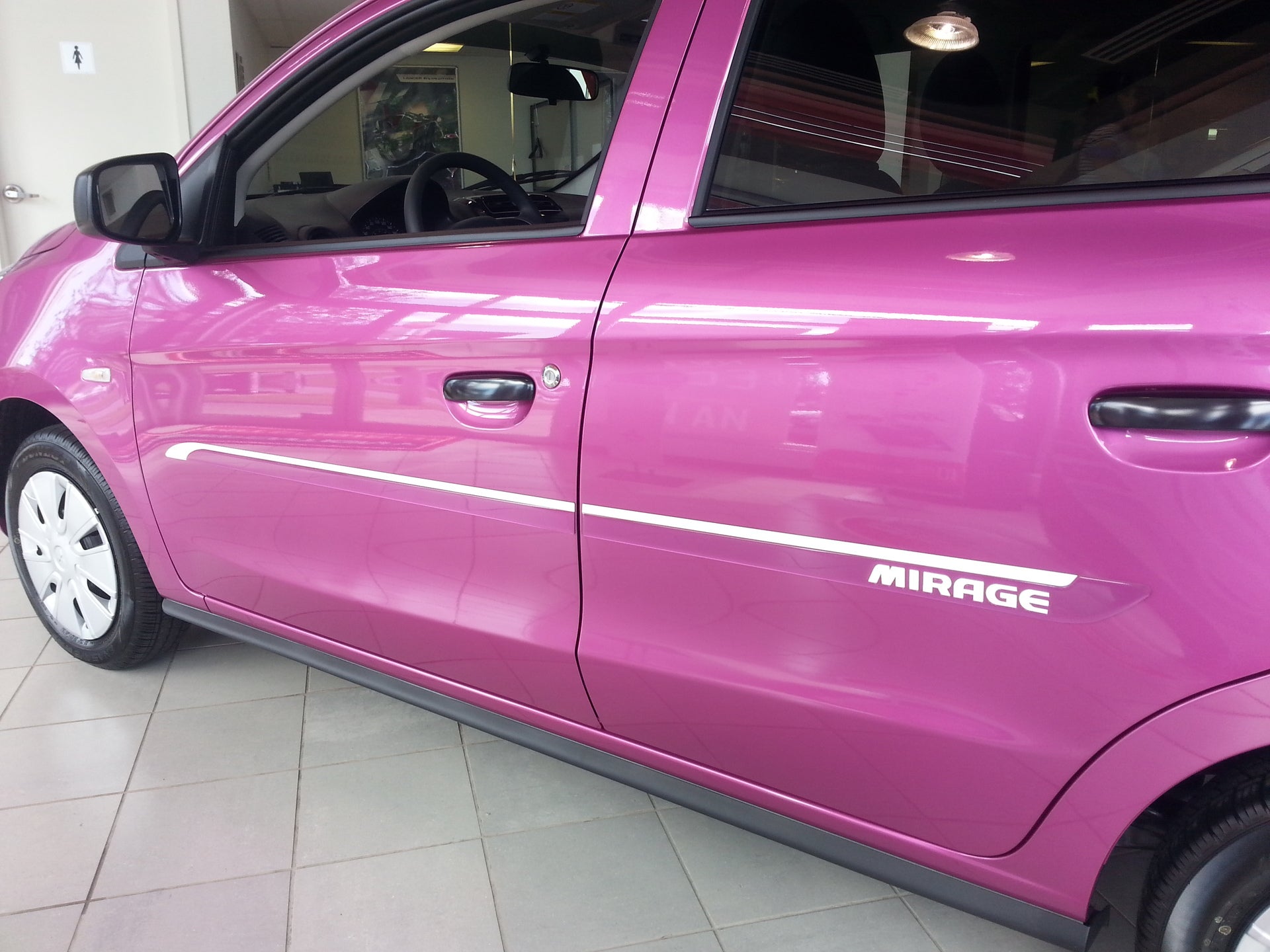Venom B Body Side Moldings for 2014-2024 Mitsubishi Mirage (Hatchback) — 3