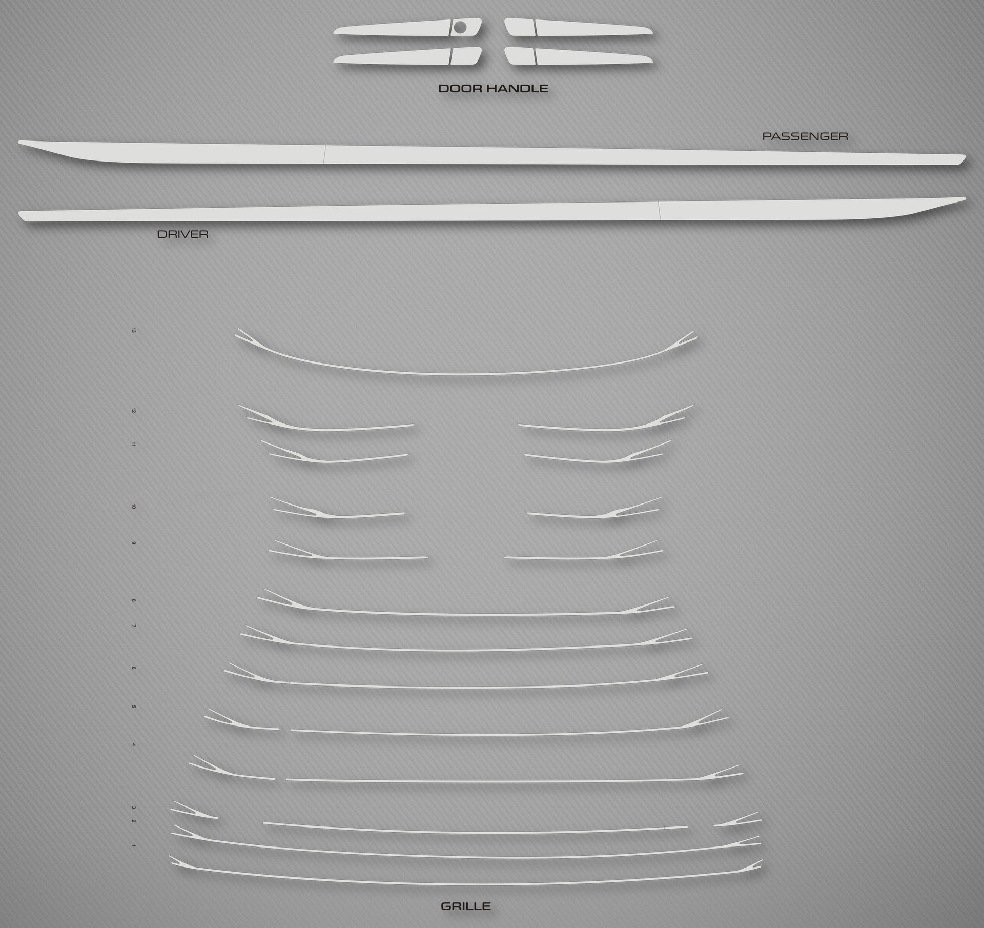 Rocker Trim Kit for 2016-2018 Lexus ES 300h