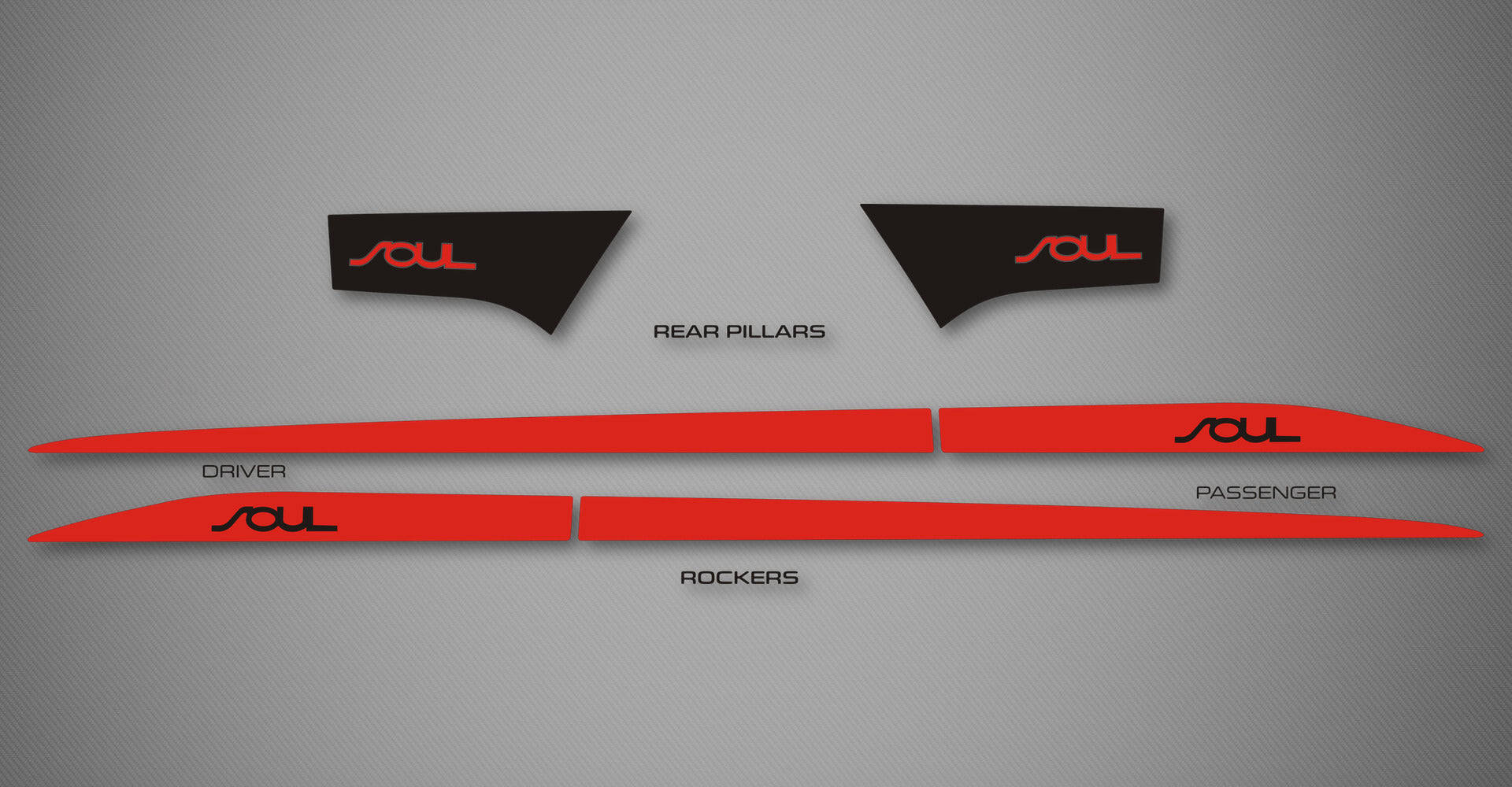 Rocker Trim Kit for 2020-2025 Kia Soul