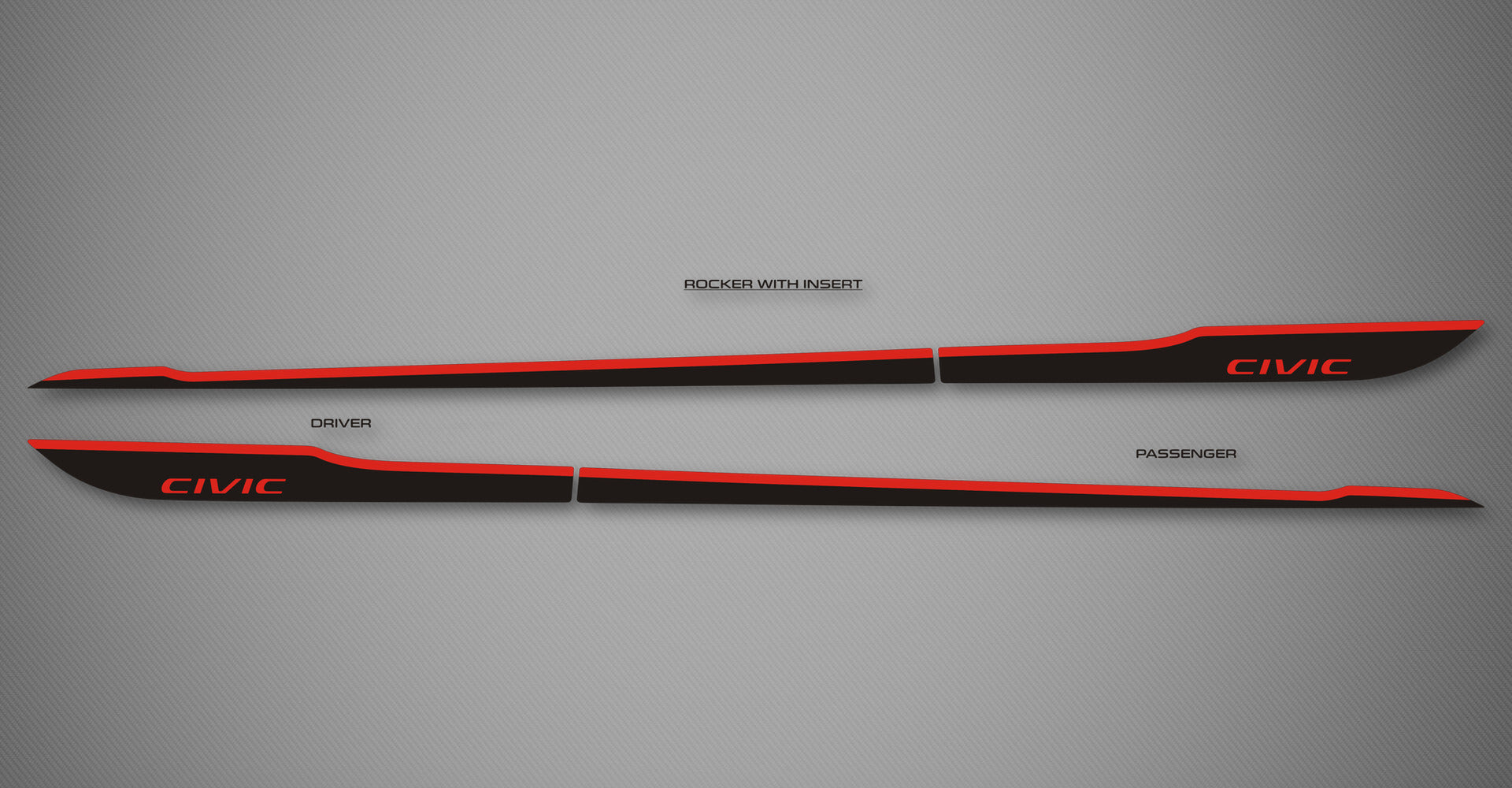 Rocker Trims (2Tone) for 2016-2021 Honda Civic