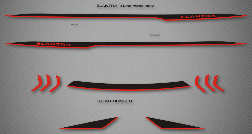 Rocker Trims (2Tone) for 2021-2023 Hyundai Elantra