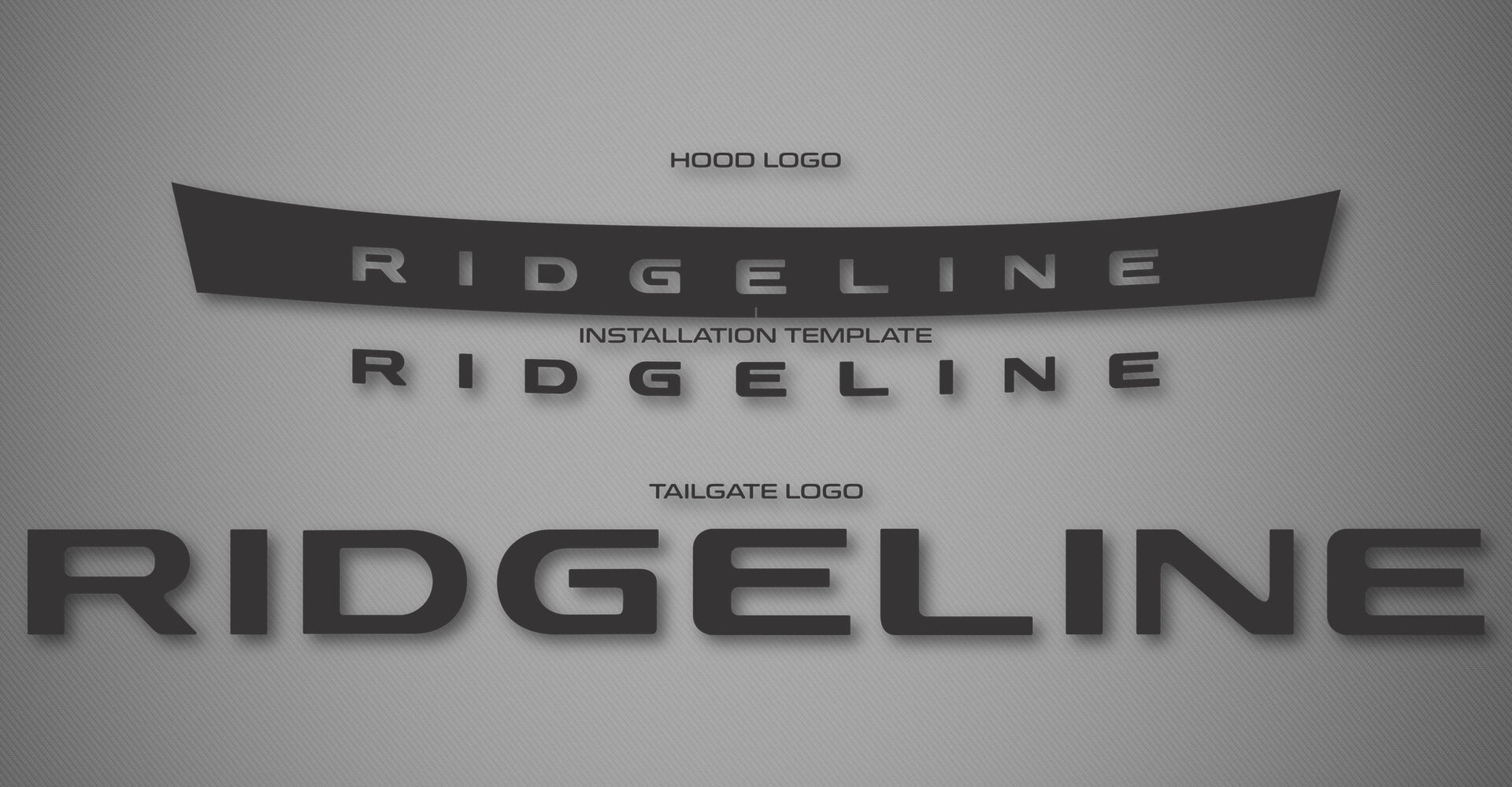 Hood and Tailgate Logo Kit for 2024-2026 Honda Ridgeline (Crew Cab)