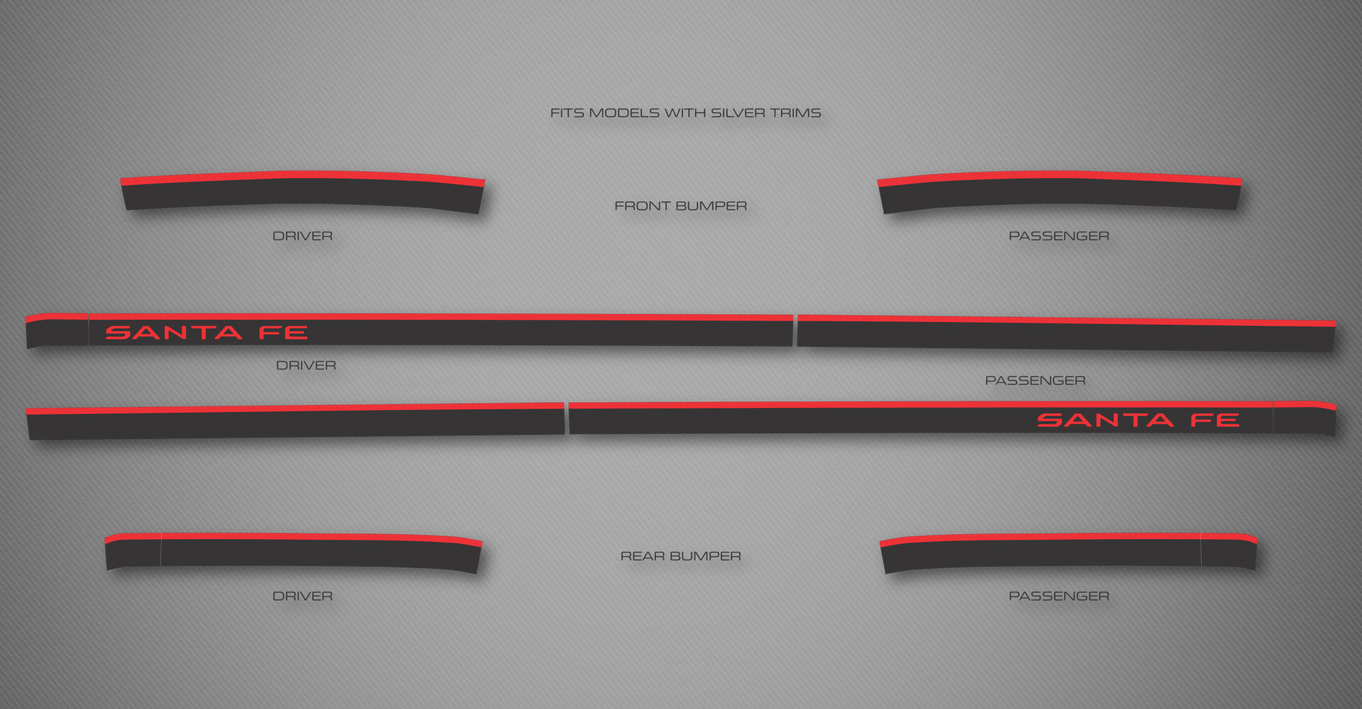 Rocker Trims (2Tone) for 2024-2026 Hyundai Santa Fe