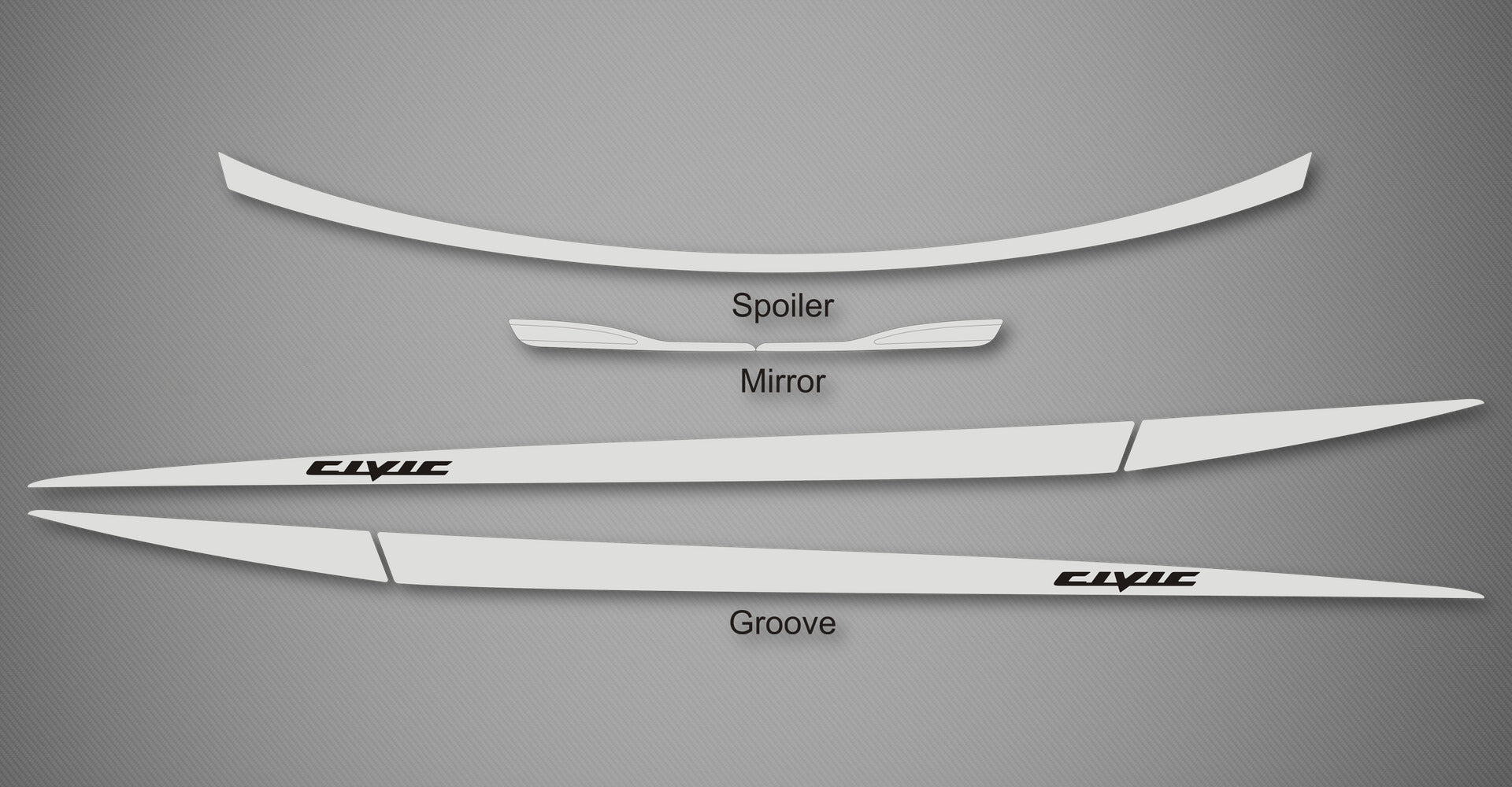 Groove Trim Kit for 2014-2015 Honda Civic (Coupe)