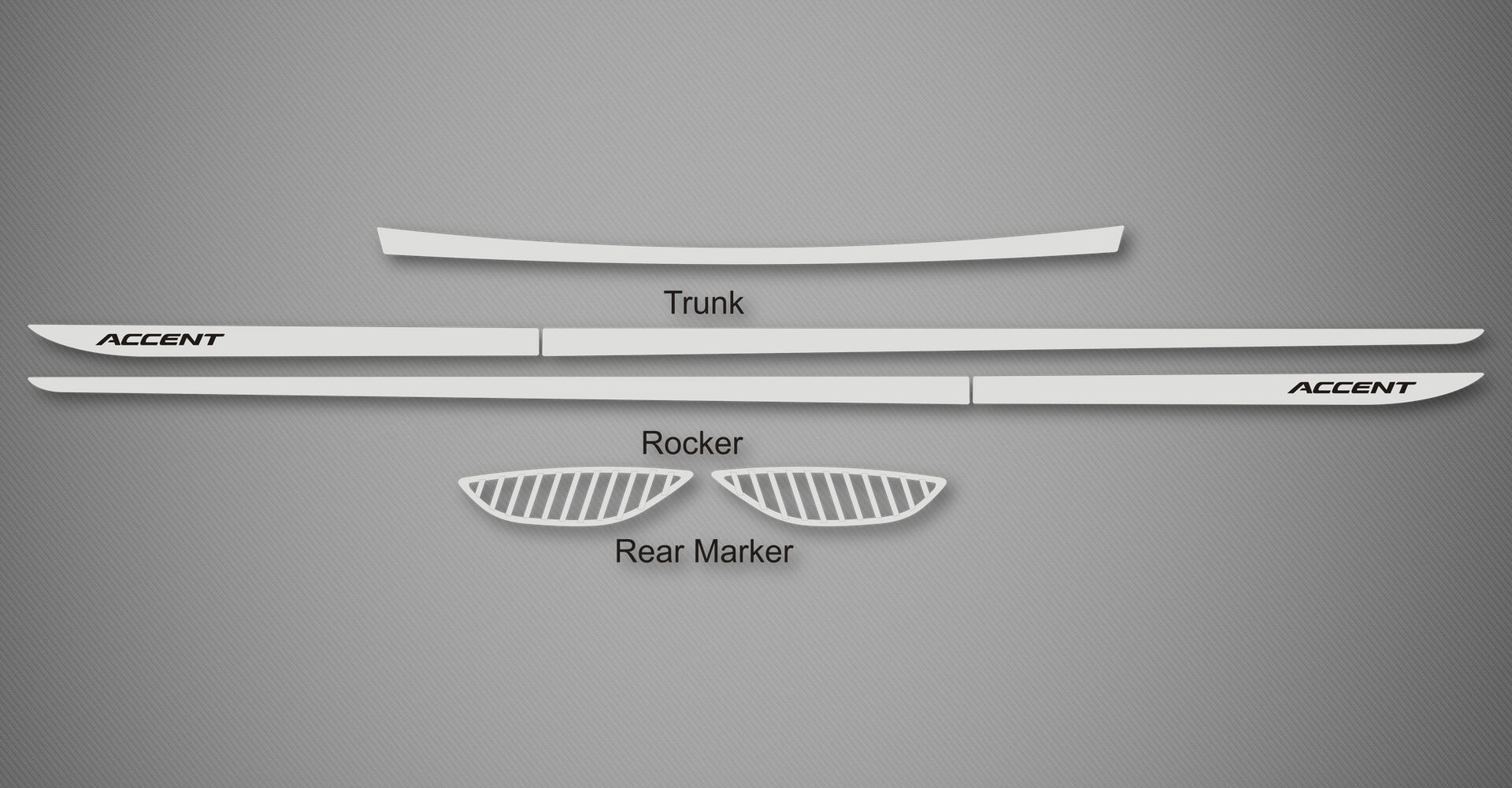 Rocker Trim Kit for 2012-2017 Hyundai Accent