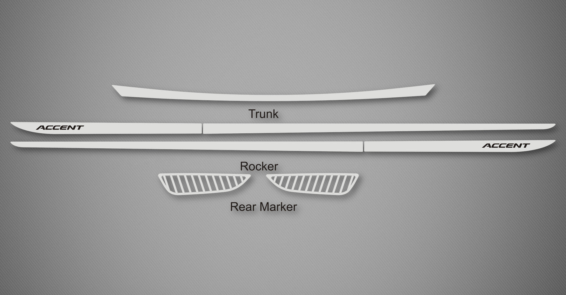Rocker Trim Kit for 2012-2017 Hyundai Accent (Hatchback)