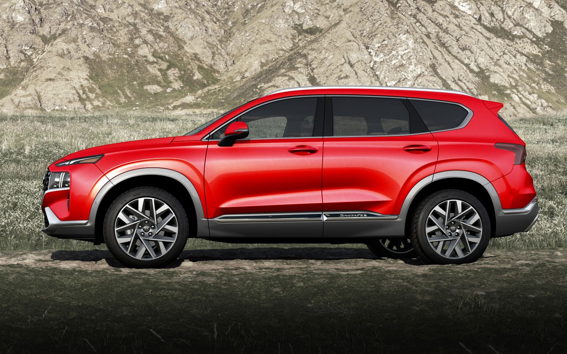 Rocker Trims (2Tone) for 2019-2023 Hyundai Santa Fe — 7