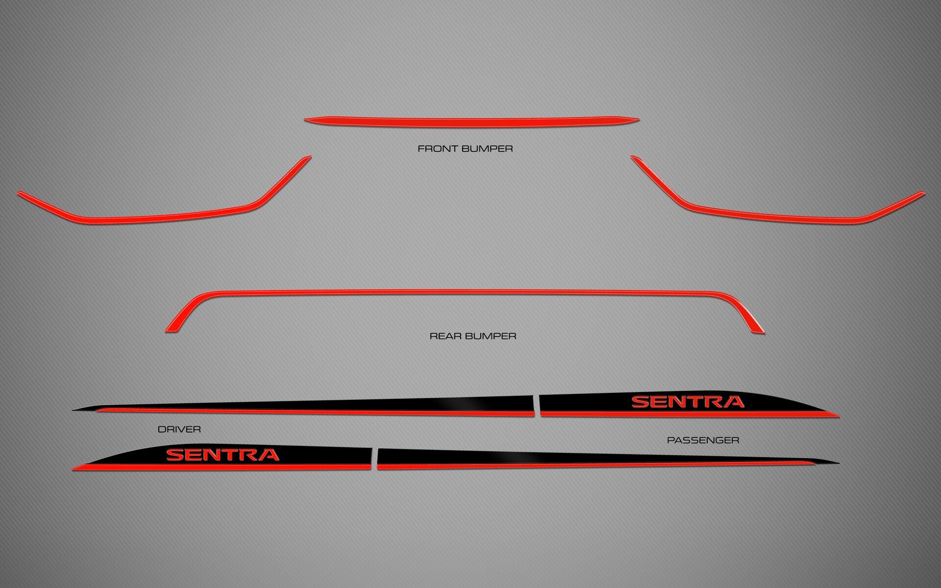 Rocker Trims (2Tone) for 2020-2023 Nissan Sentra — 3