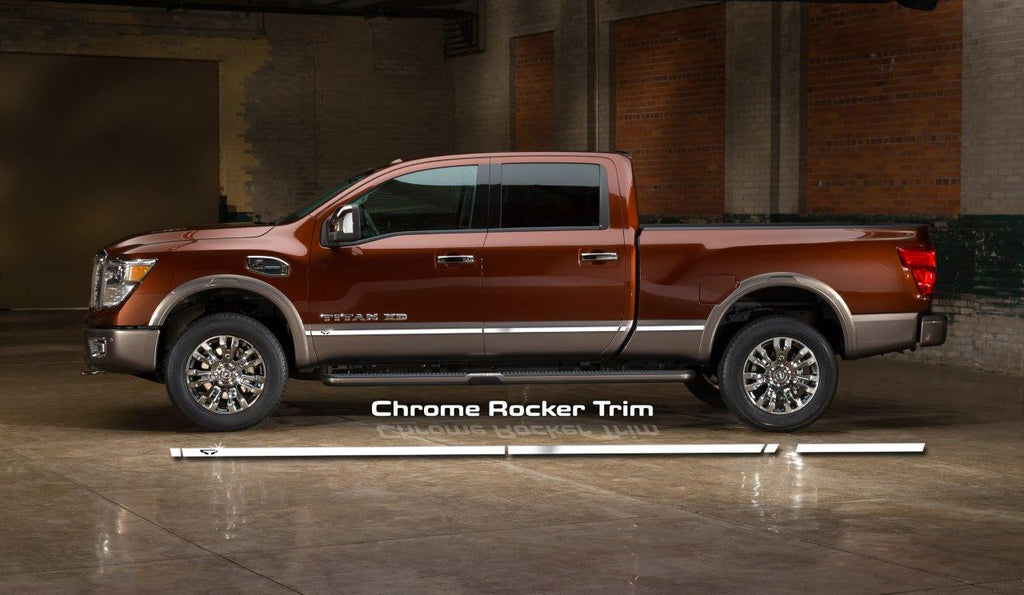 Rocker Trims for 2016-2021 Nissan Titan XD (Crew Cab) — 2