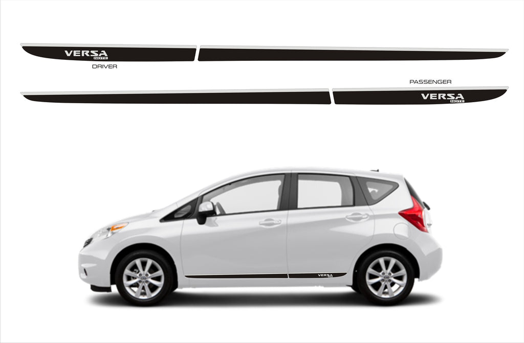 Rocker Trims (2Tone) for 2014-2019 Nissan Versa Note (Hatchback) — 2